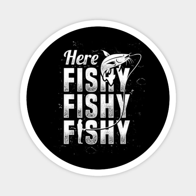 Here Fishy Fishy Fishy Magnet by CreativeSalek